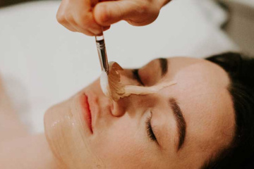 woman getting a facial treatment