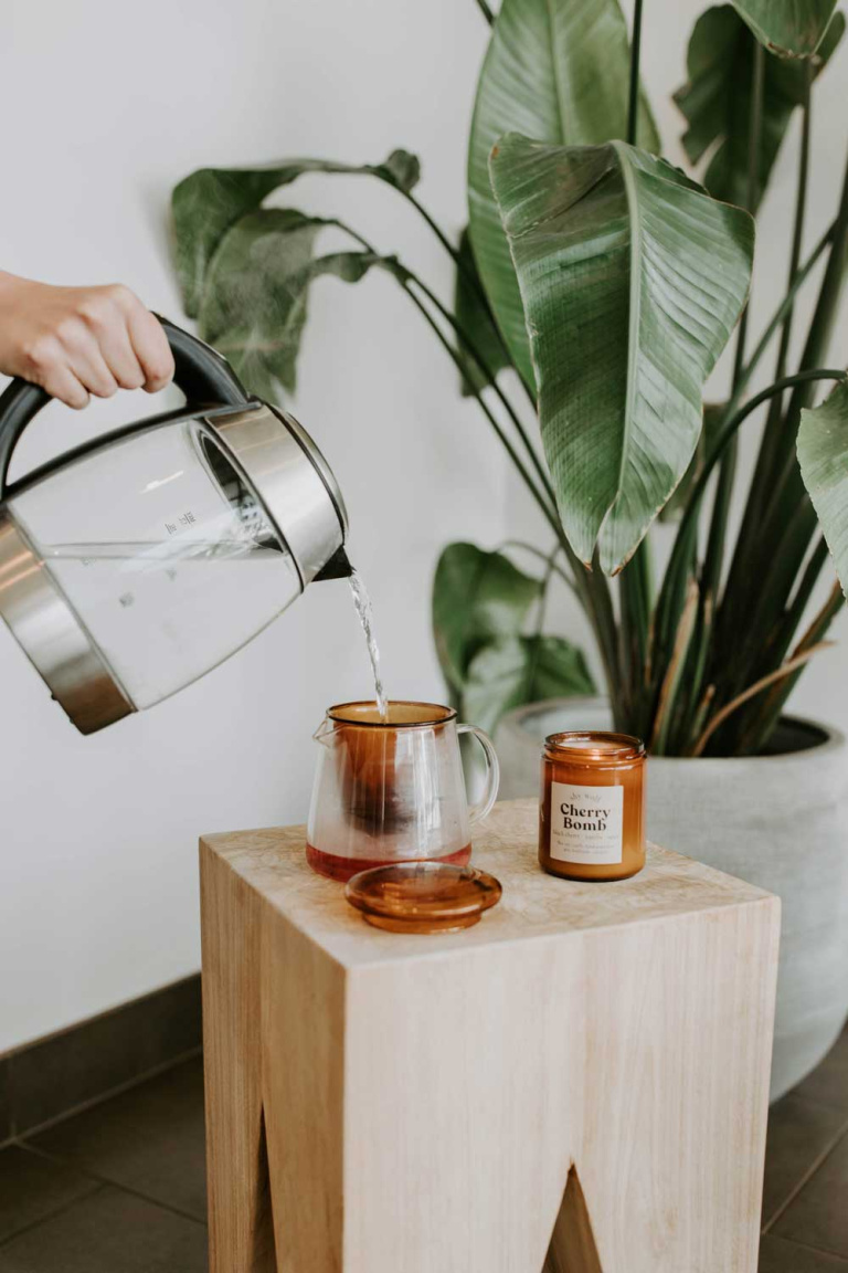 making a pot of tea