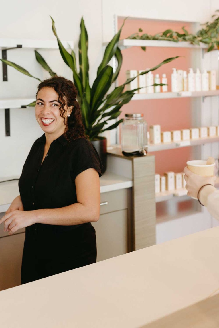 reception desk at the inner balance spa